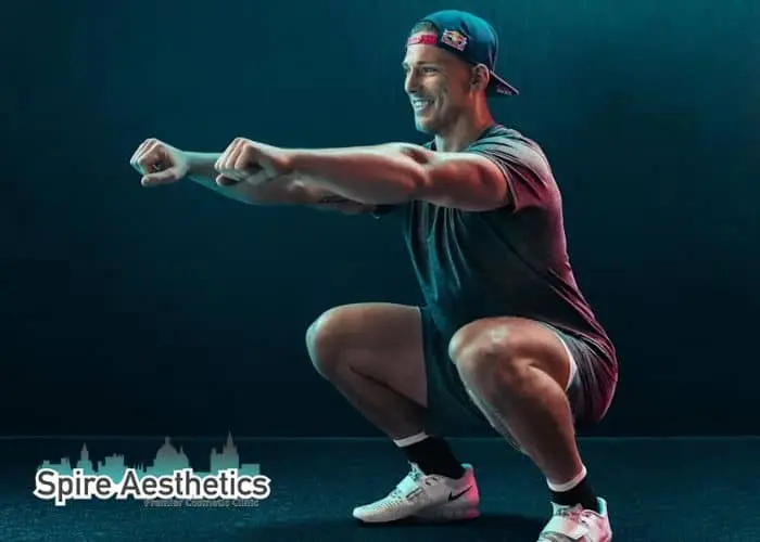 Image of man build leg muscle Sunderland through exercise