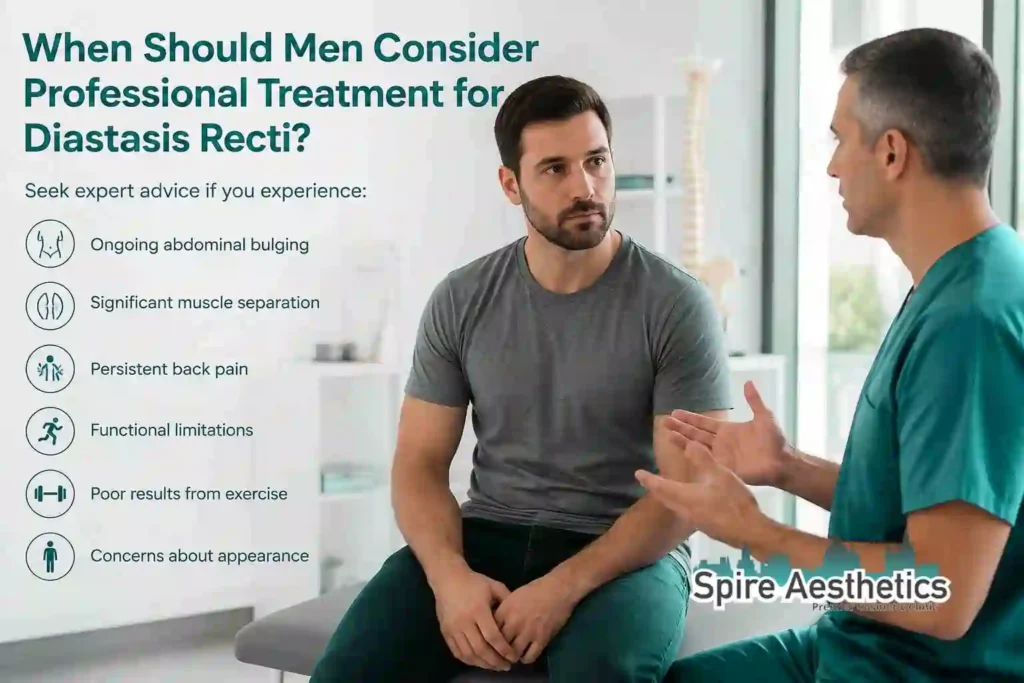 When Should Men Consider Professional Treatment for Diastasis Recti Sunderland?